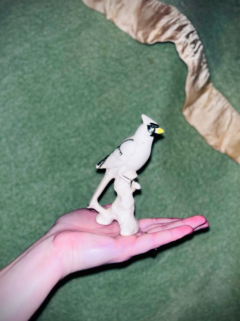 Vtg 1950s MCM Handpainted Japanese Cardinal Bird Figurine